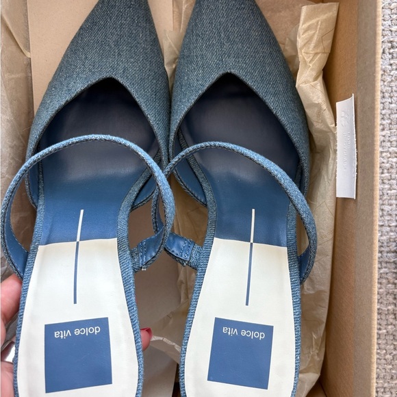 Dolce Vita Kanika Denim Pointed-Toe Heels Size 9 brand new - Picture 11 of 13